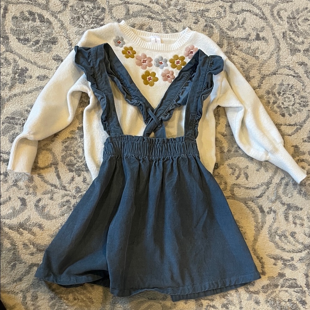 Cute 4T/5T outfit (sweater with romper dress)